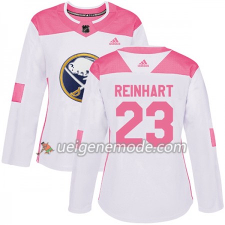 Dame Eishockey Buffalo Sabres Trikot Sam Reinhart 23 Adidas 2017-2018 Weiß Pink Fashion Authentic